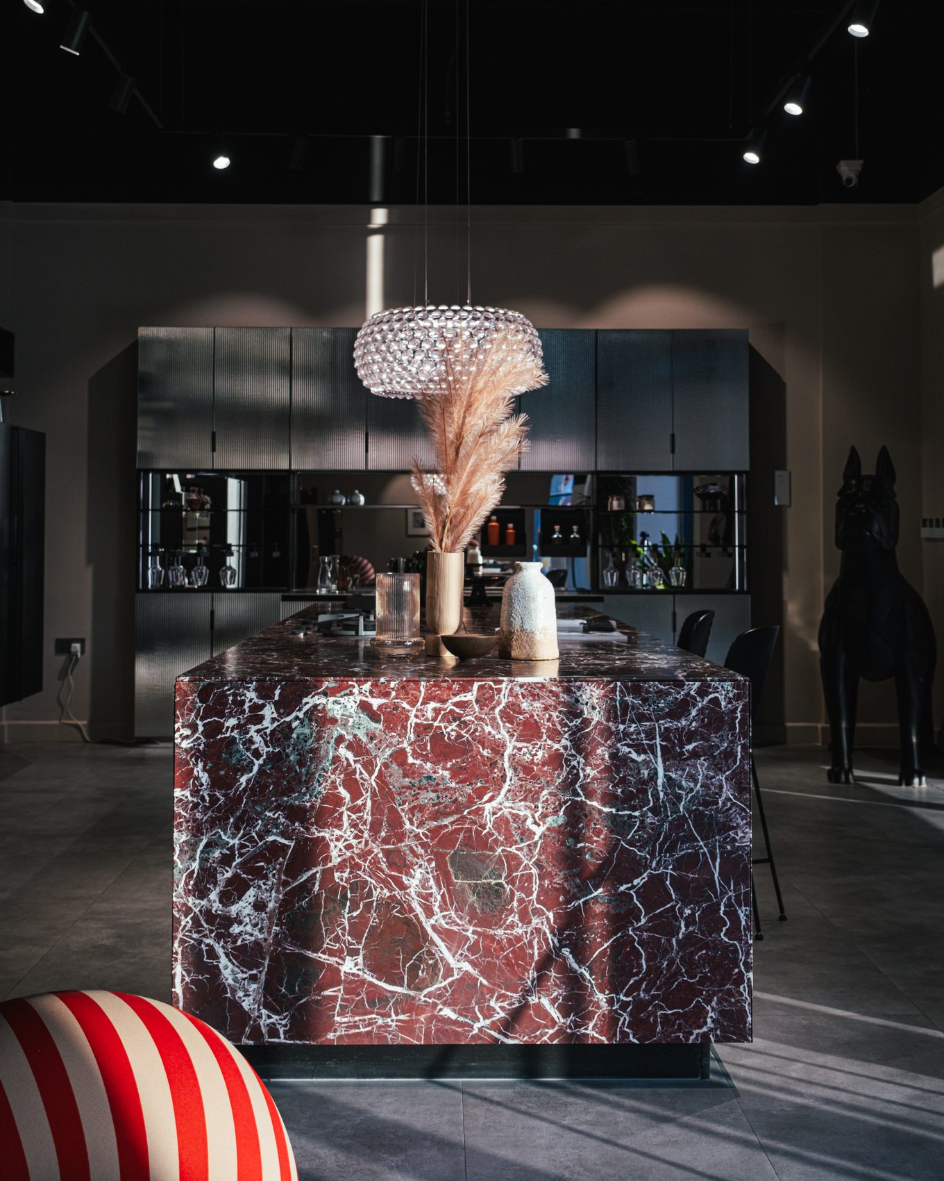 Cesar kitchen island, marble finish
